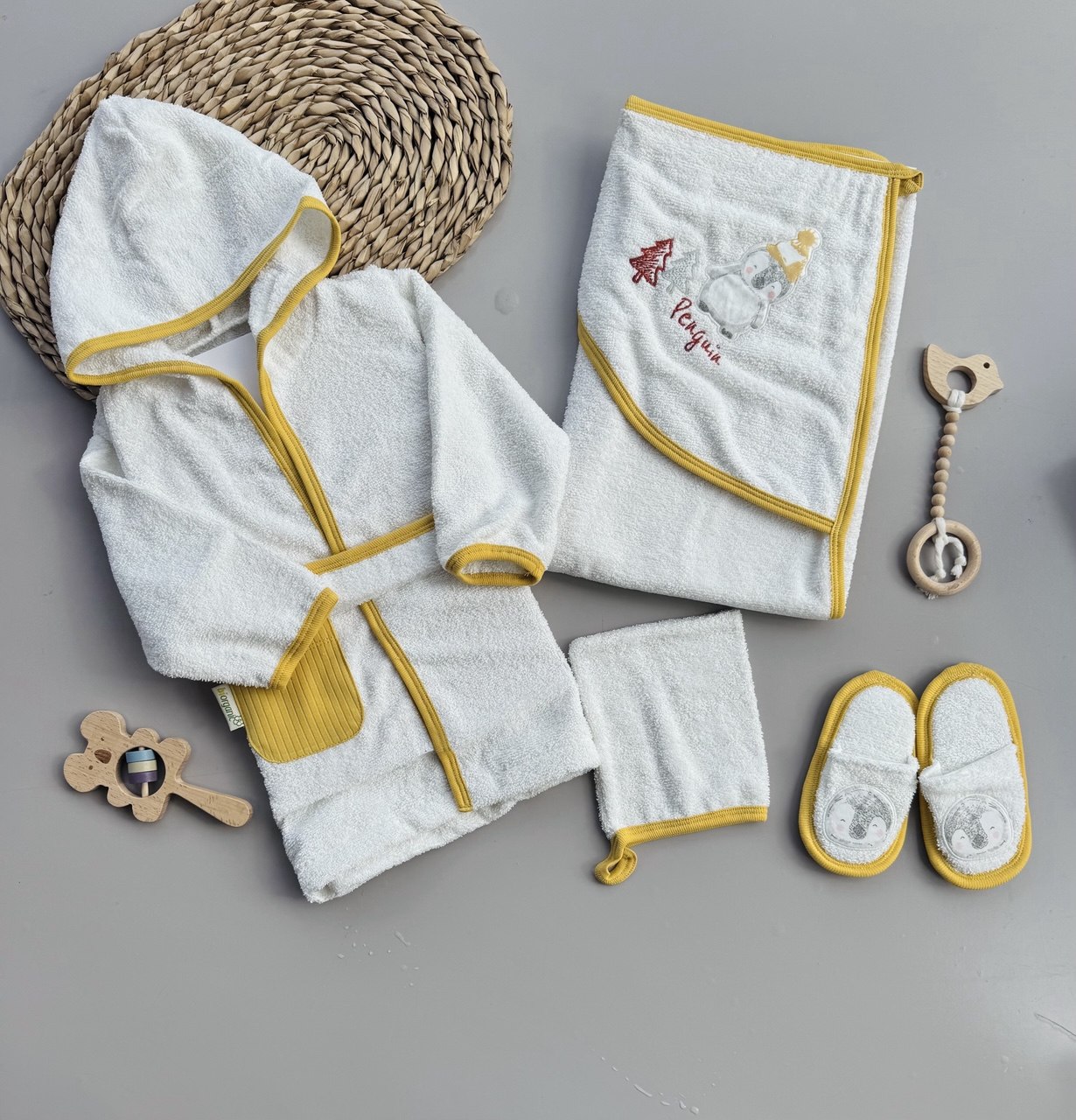 Bi Organic Penguin Bath Set 4 Pcs GOTS Certified