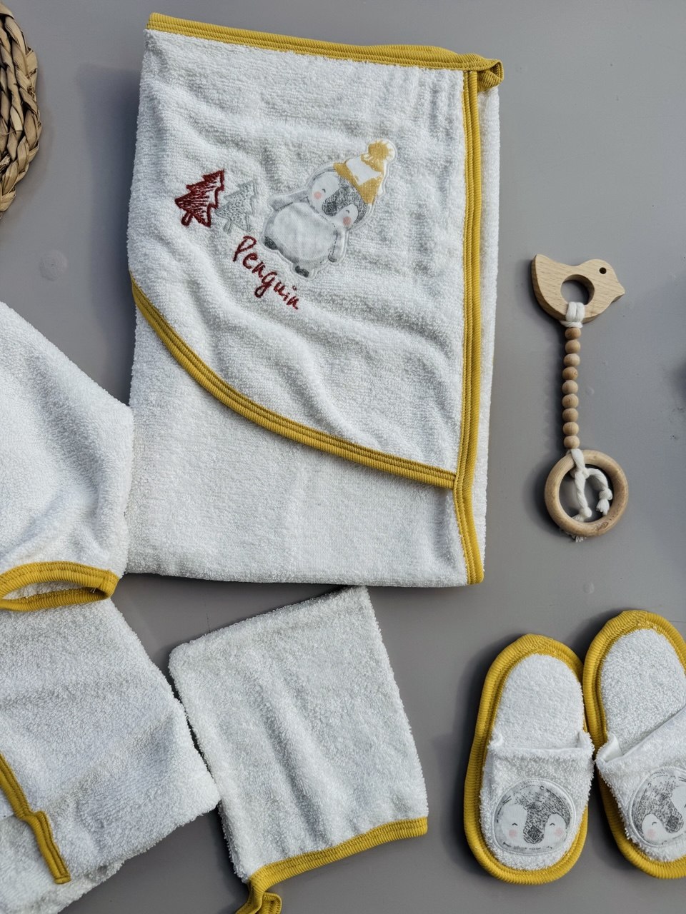 Bi Organic Penguin Bath Set 4 Pcs GOTS Certified