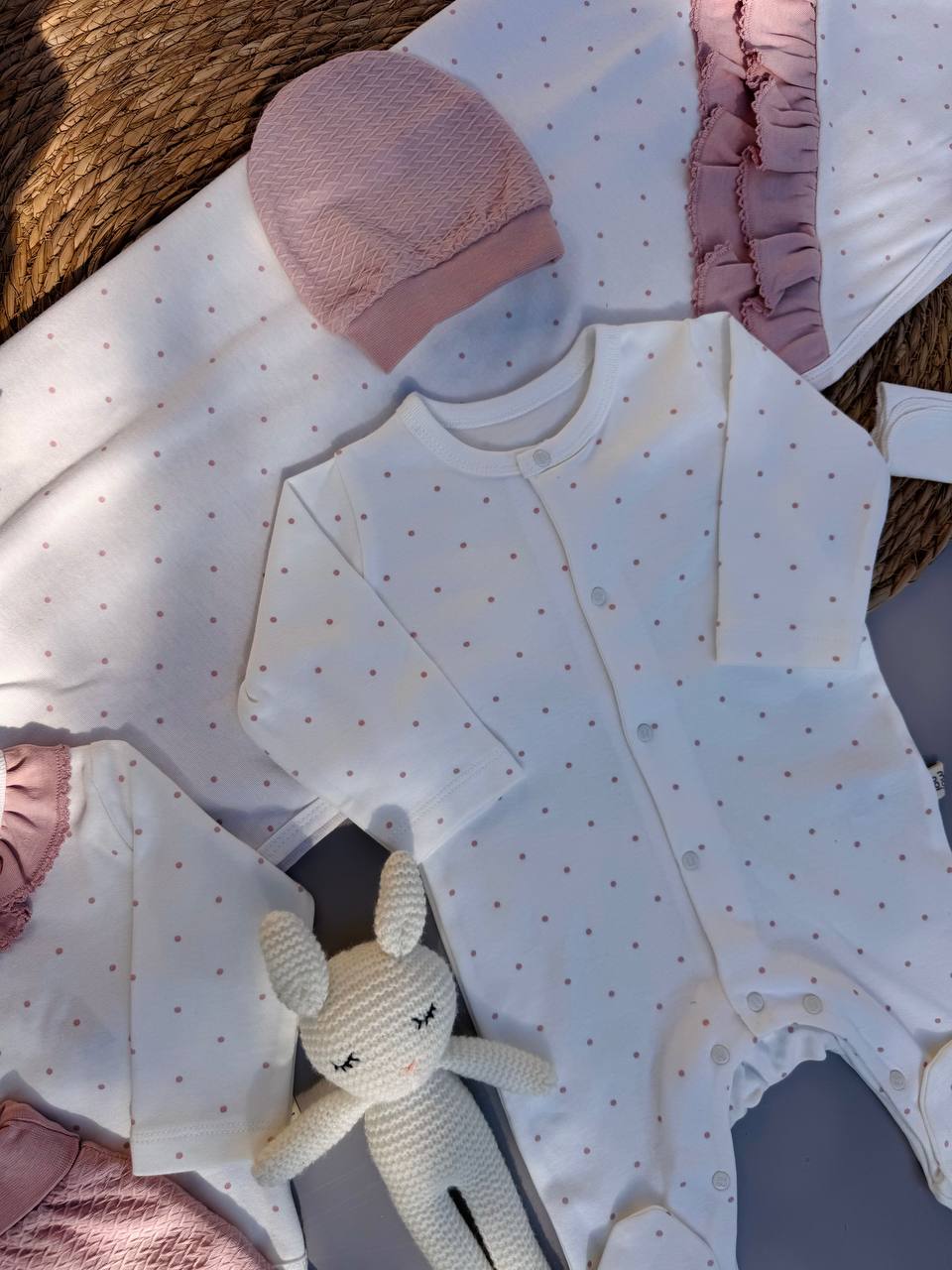 Pink And White 10 Pcs Cotton Hospital Set