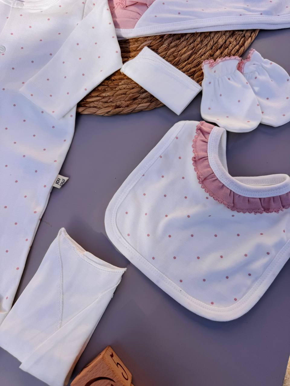 Pink And White 10 Pcs Cotton Hospital Set