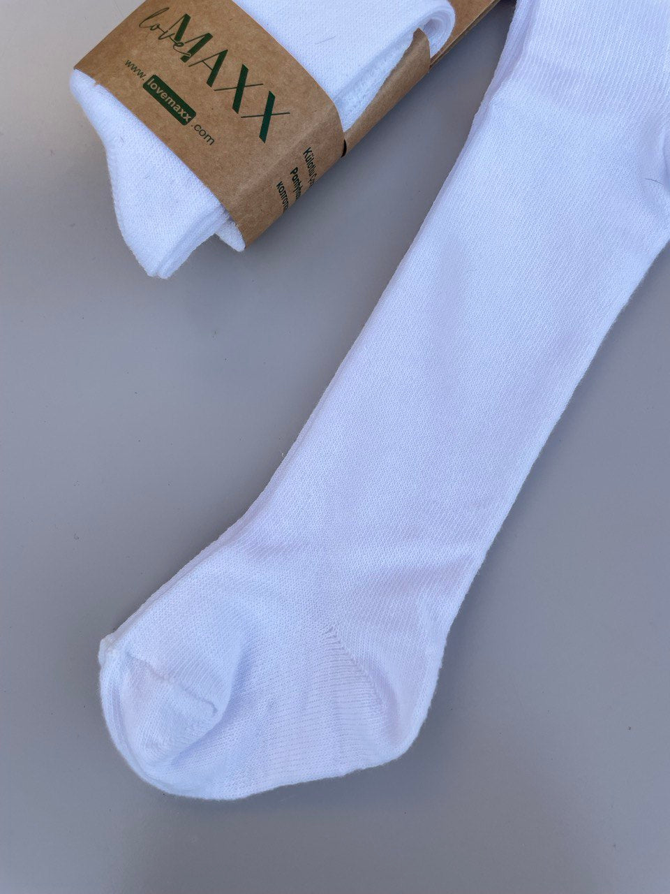 White Cotton Baby Tights